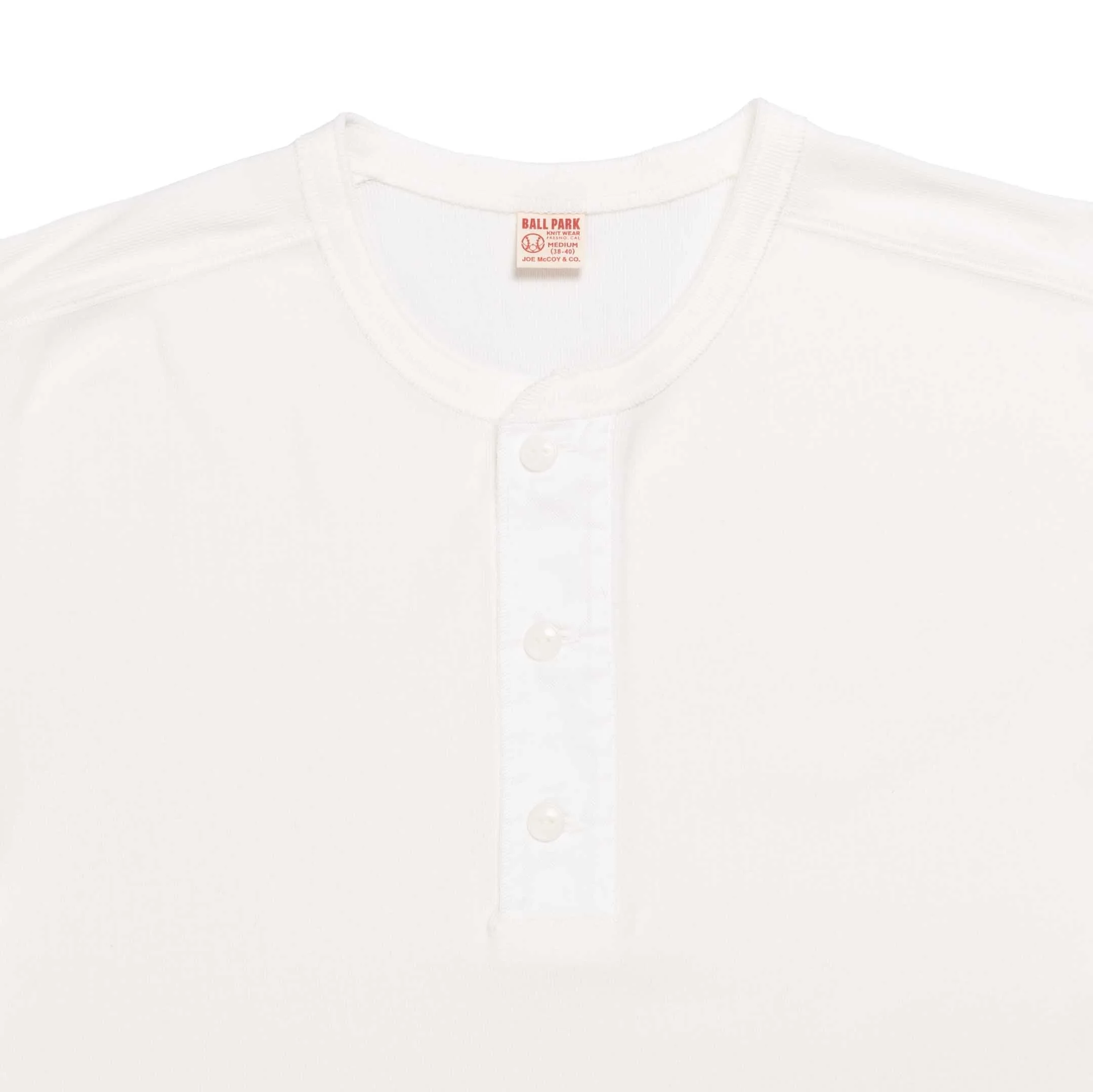 The Real McCoy's Union Henley Undershirt S/S White - Image 2