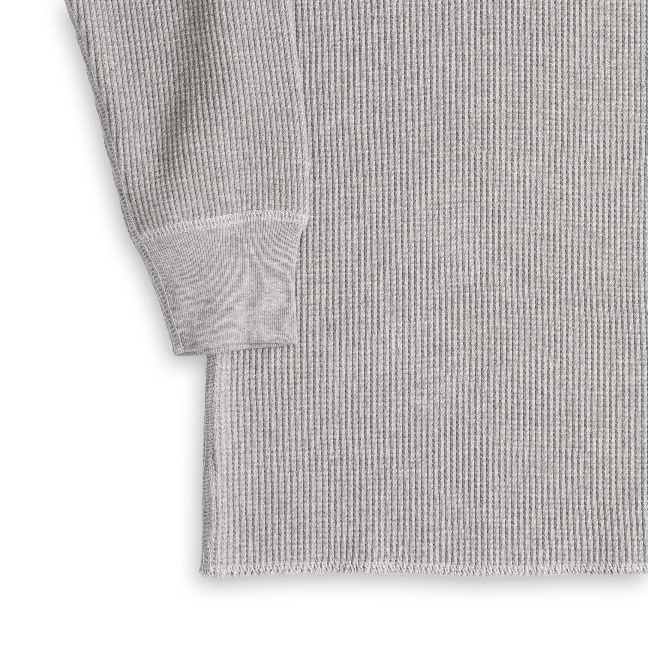 The Real McCoy's Waffle Thermal Henley Undershirt Medium Grey - Image 4