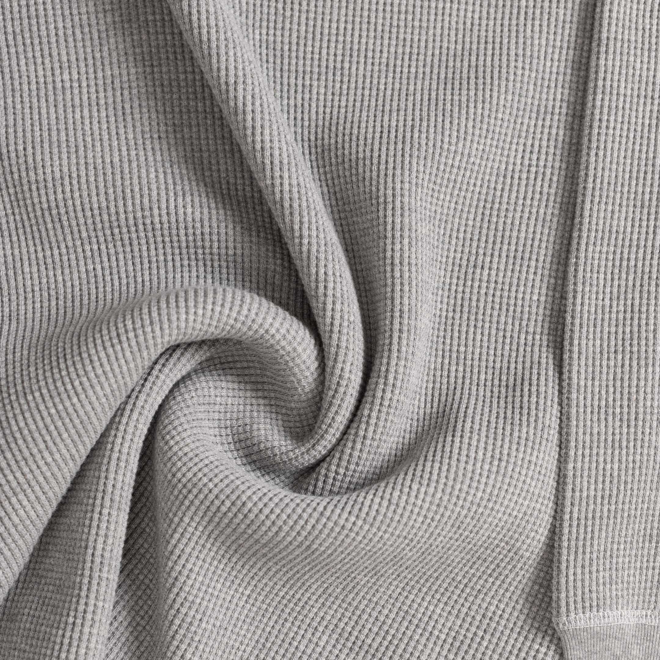 The Real McCoy's Waffle Thermal Henley Undershirt Medium Grey - Image 5