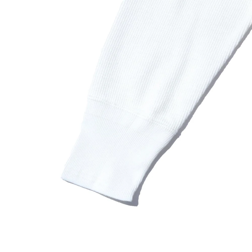 The Real McCoy's Western Cardigan Stitch Henley White - Image 4