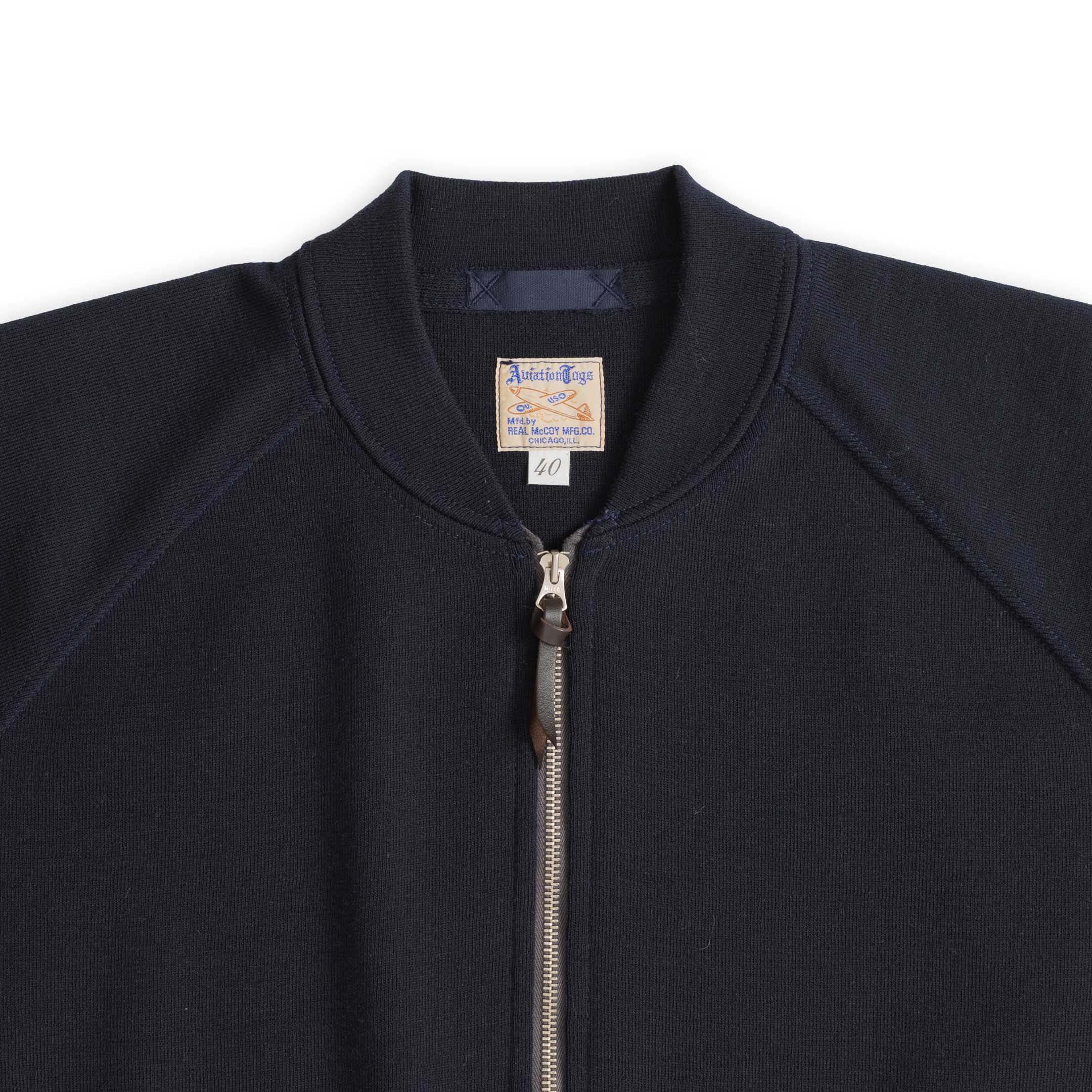 The Real McCoy's Winter Aviation Sweater Navy - Image 2