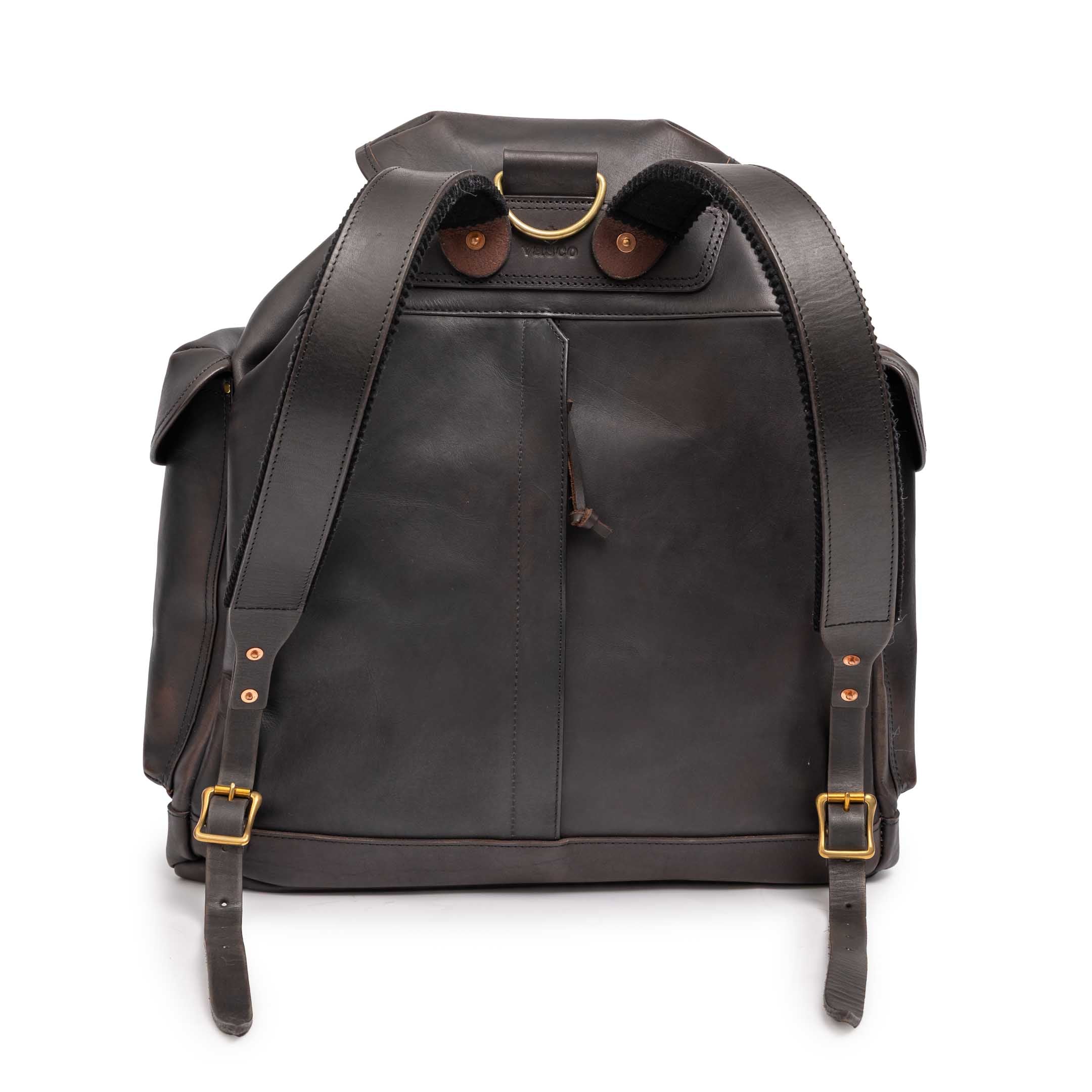 Vasco Leather Army Rucksack Black - Image 2