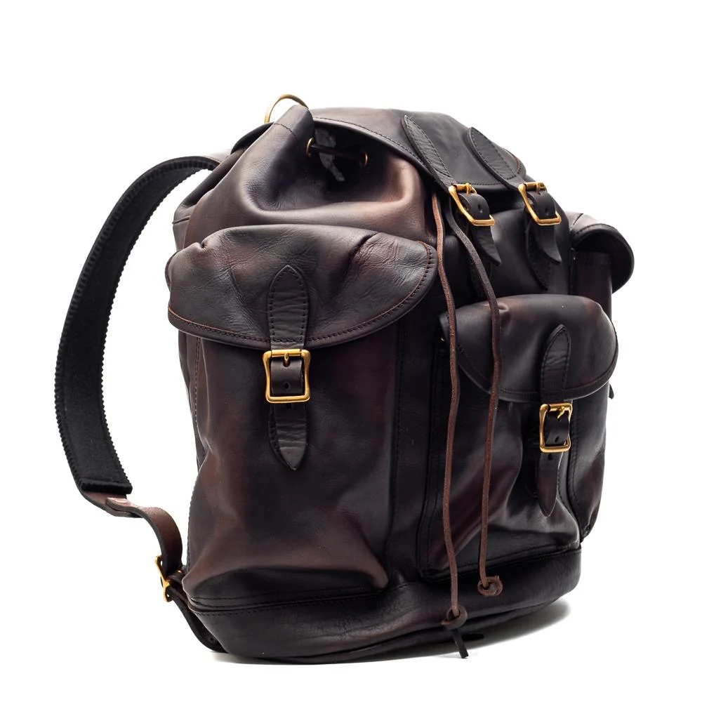 Vasco Leather Army Rucksack Black - Image 4