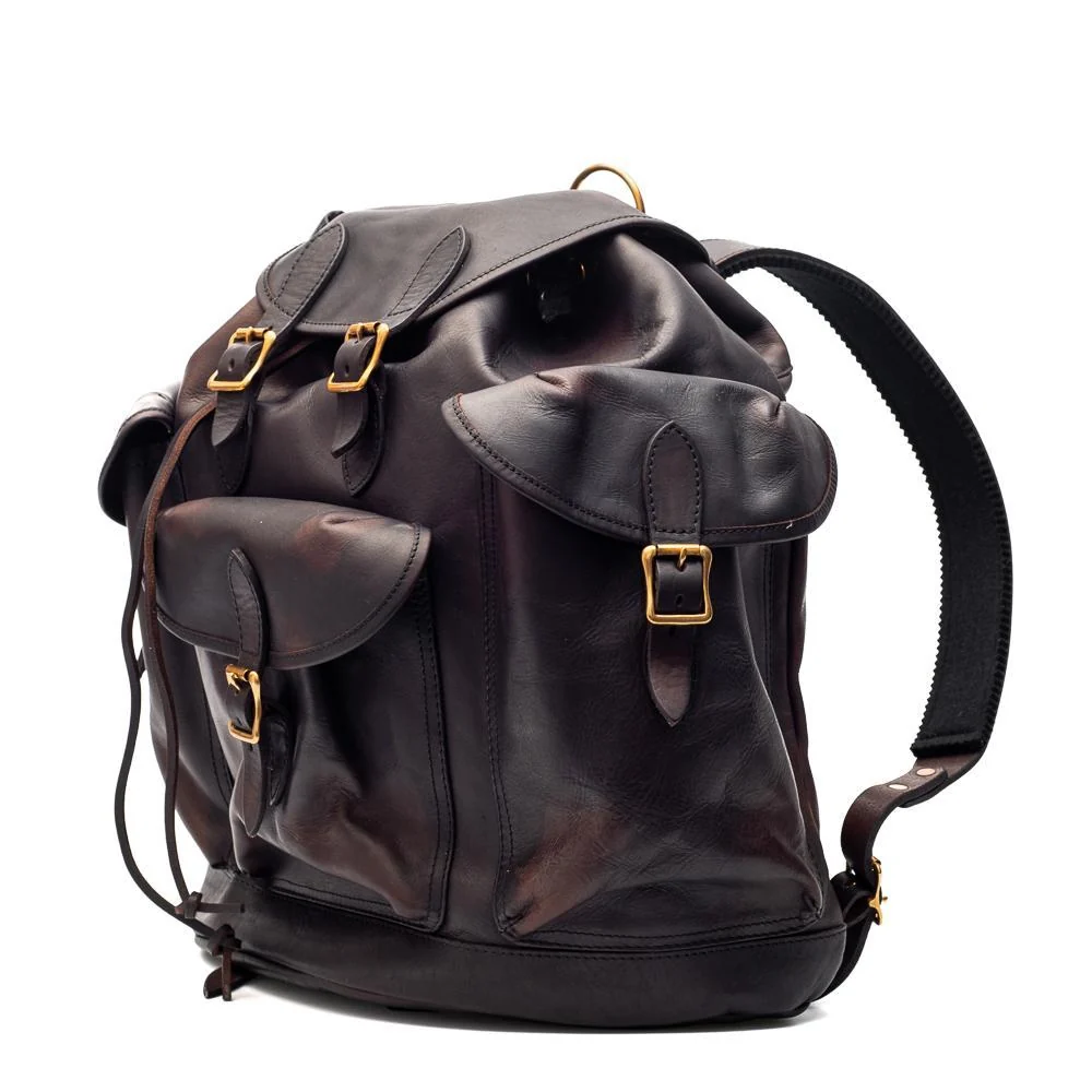 Vasco Leather Army Rucksack Black - Image 5
