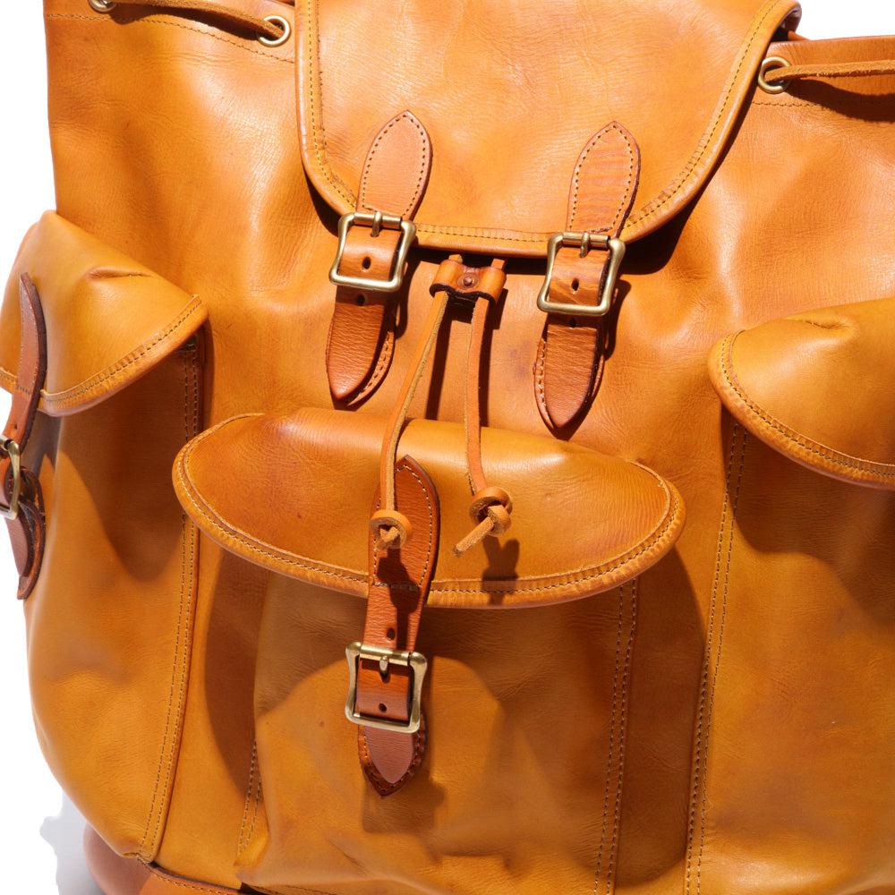 Vasco Leather Army Rucksack Sand - Image 3