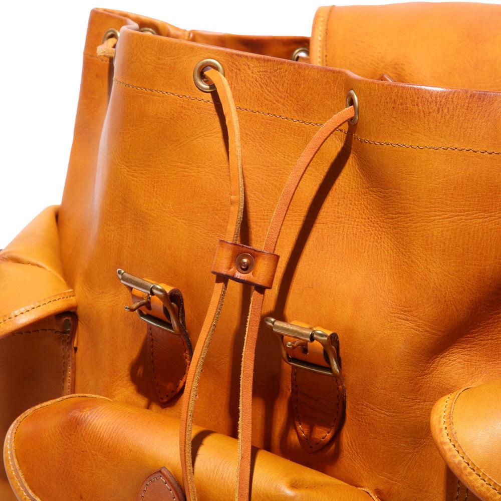 Vasco Leather Army Rucksack Sand - Image 8