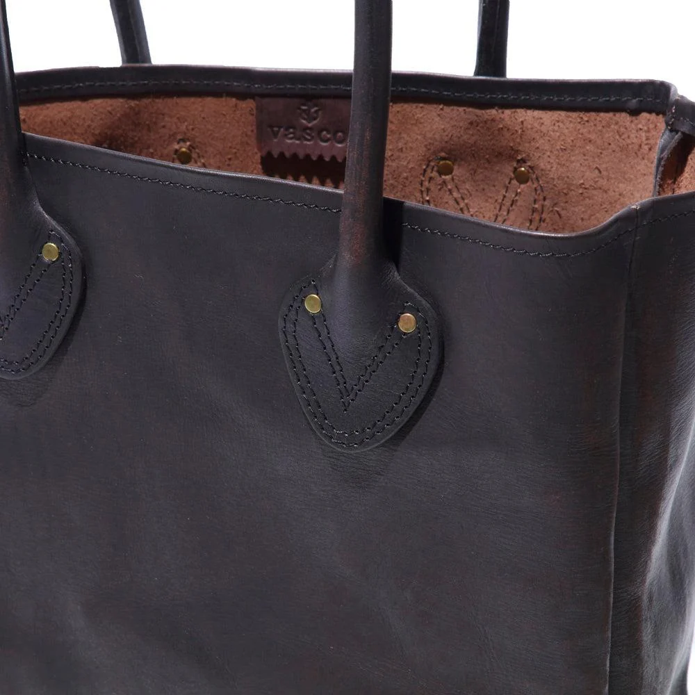 Vasco Leather Old Tote Bag Black - Image 2