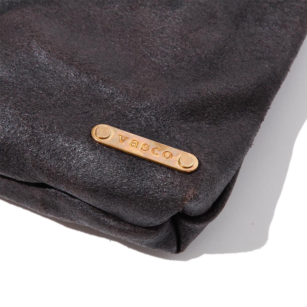 Vasco Leather Travel Pouch Black Roughout - Image 3