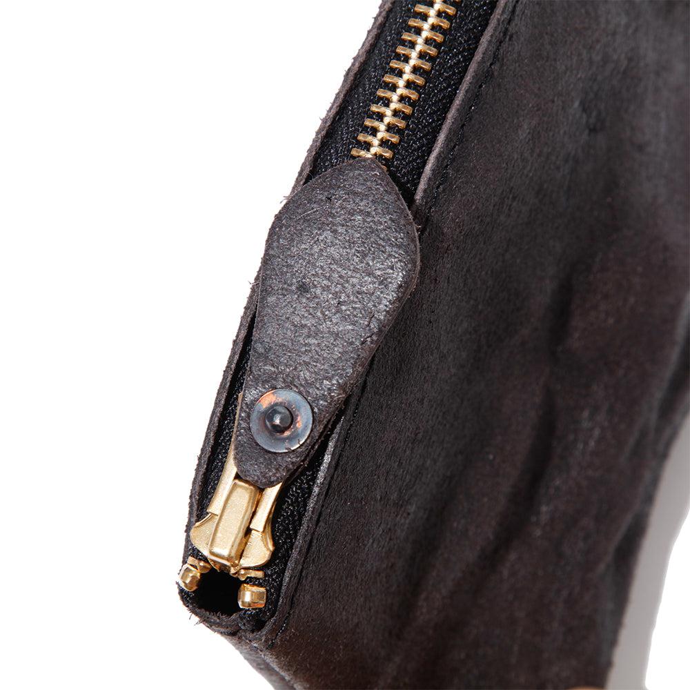 Vasco Leather Travel Pouch Black Roughout - Image 4