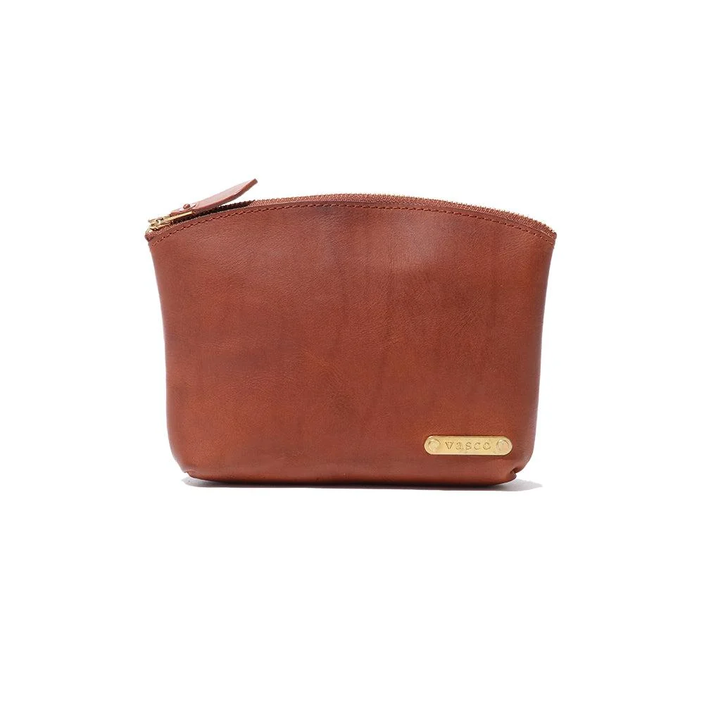 Vasco Leather Travel Pouch Camel