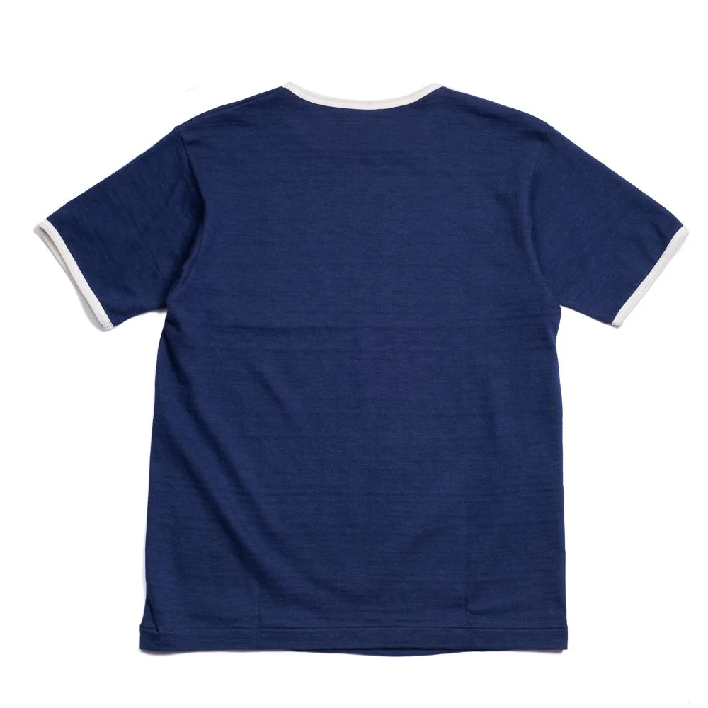 Warehouse & Co Lot. 4059 Ringer T-shirt Navy/Cream - Image 3