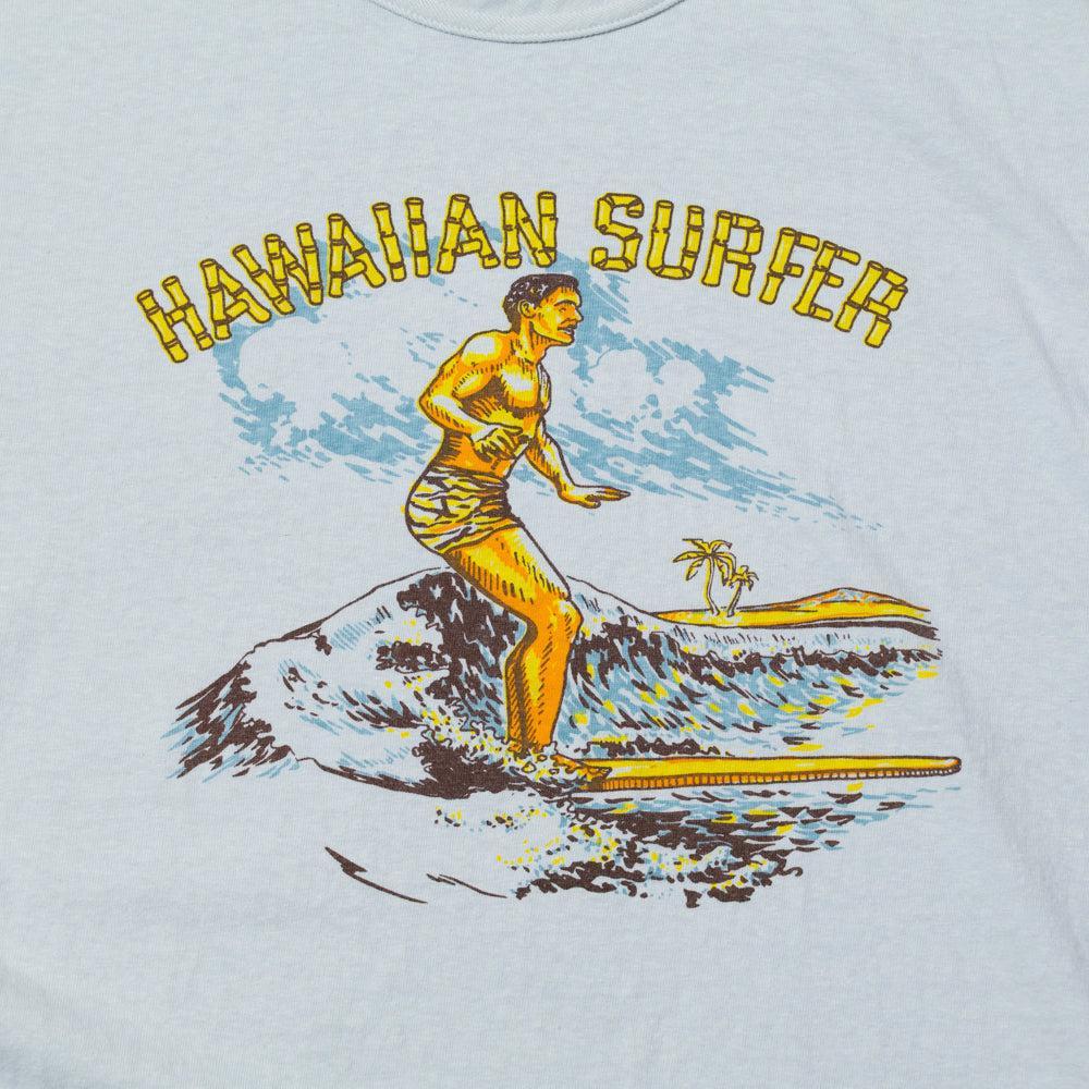 Warehouse & Co Lot. 4064 Hawaiian Surfer T-Shirt Sax - Image 3
