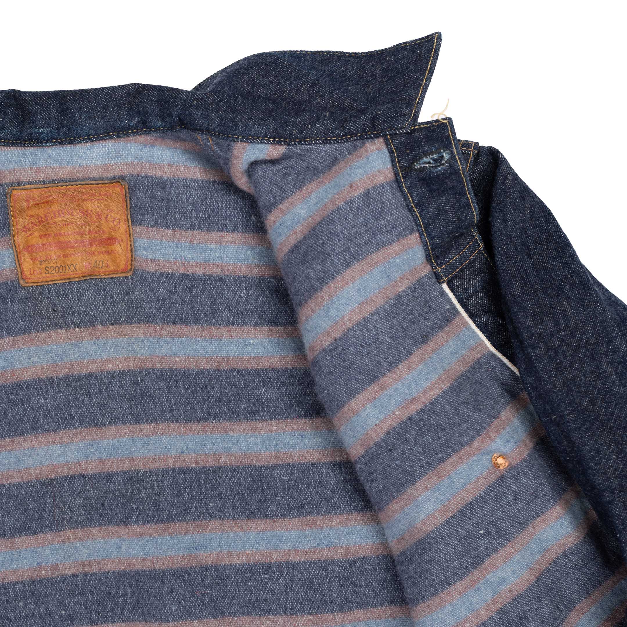 Warehouse & Co. S2001XX WWII Blanket Lined Denim Jacket - Image 7