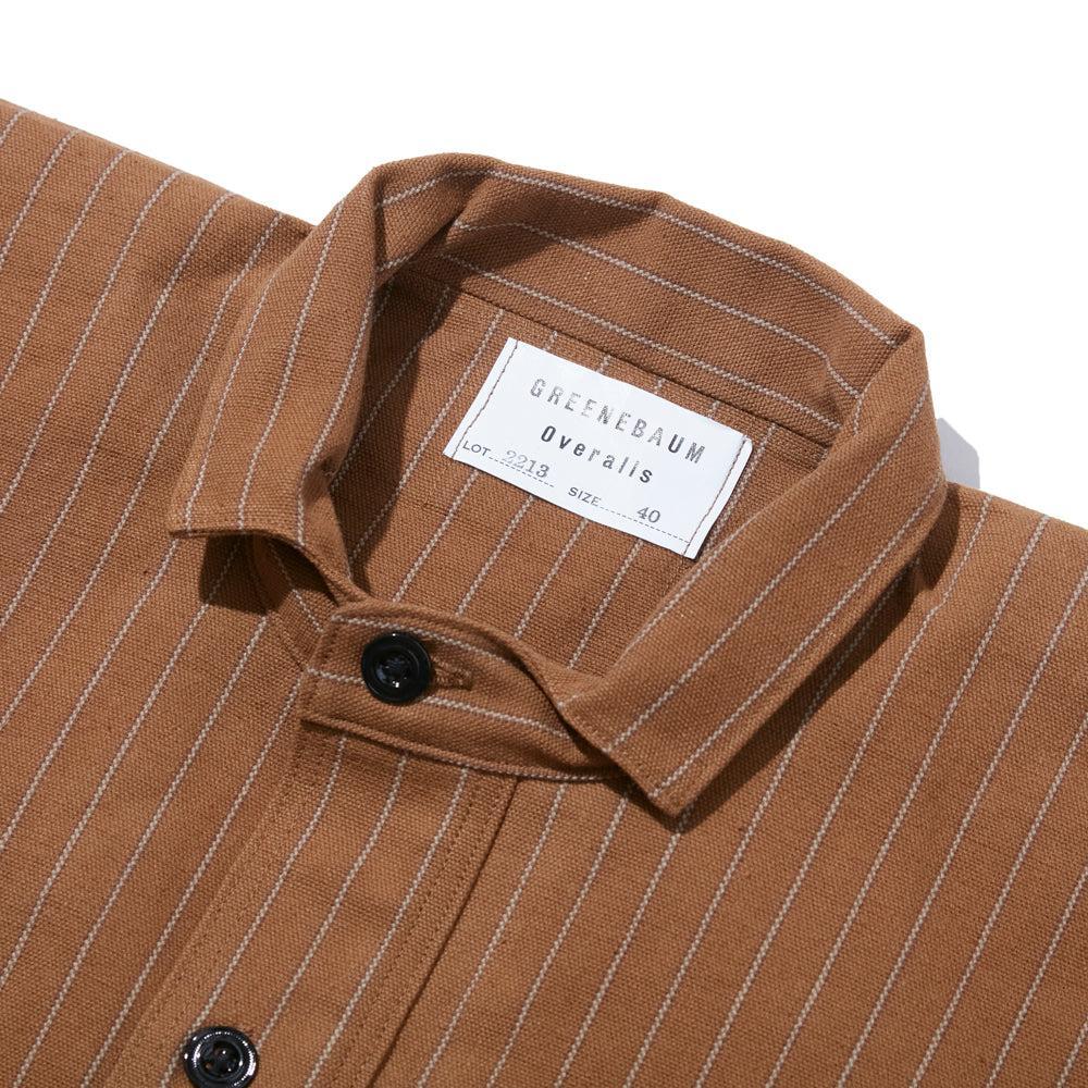 Warehouse & Co. x Greenbaum Lot. 2213 1880 Heavy Leather Bound Jumper Duck Stripe (One Wash) - Image 3