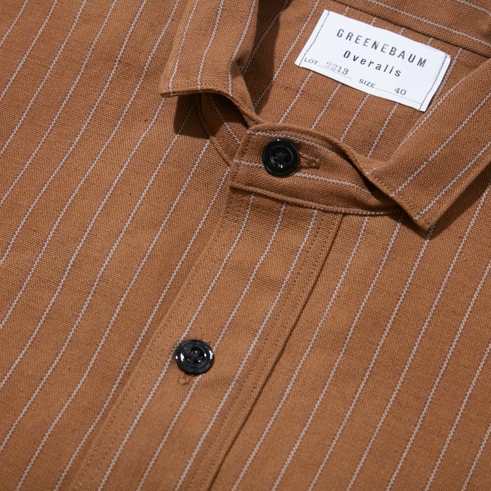 Warehouse & Co. x Greenbaum Lot. 2213 1880 Heavy Leather Bound Jumper Duck Stripe (One Wash) - Image 4