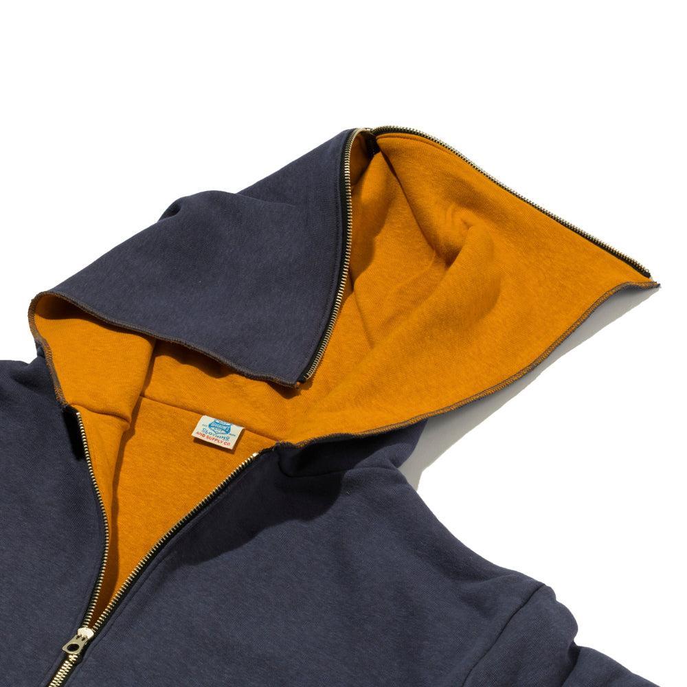 Warehouse & Co x John Gluckow Olympic Champion Sweat Parka Navy - Image 4