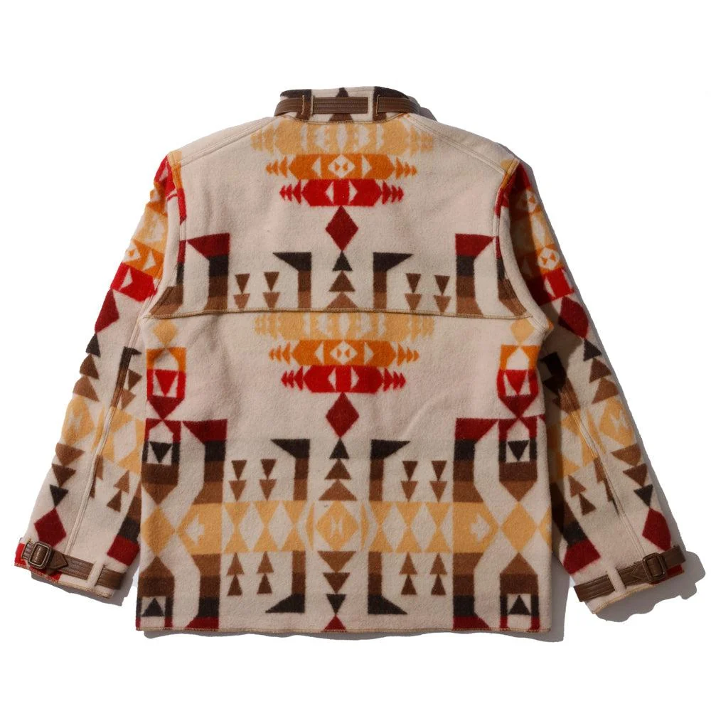 Warehouse & Co x John Gluckow Wool Stag Coat Beige - Image 2