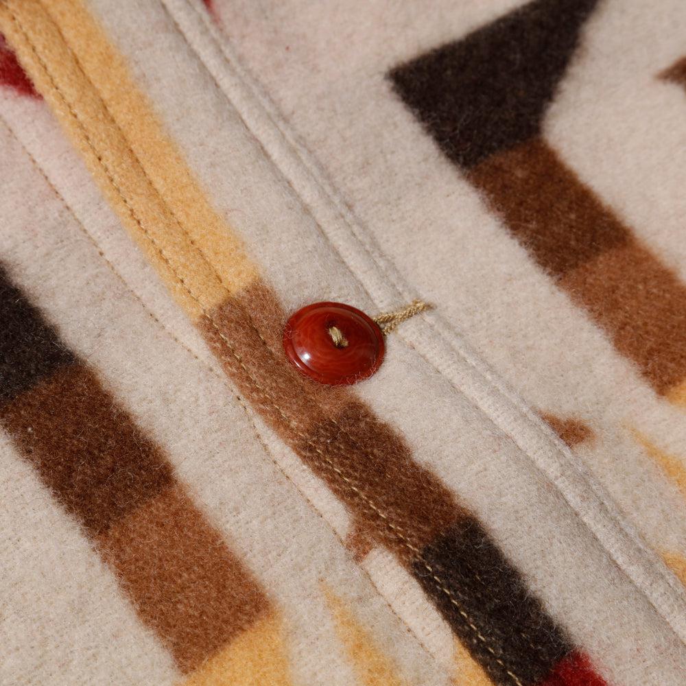 Warehouse & Co x John Gluckow Wool Stag Coat Beige - Image 6