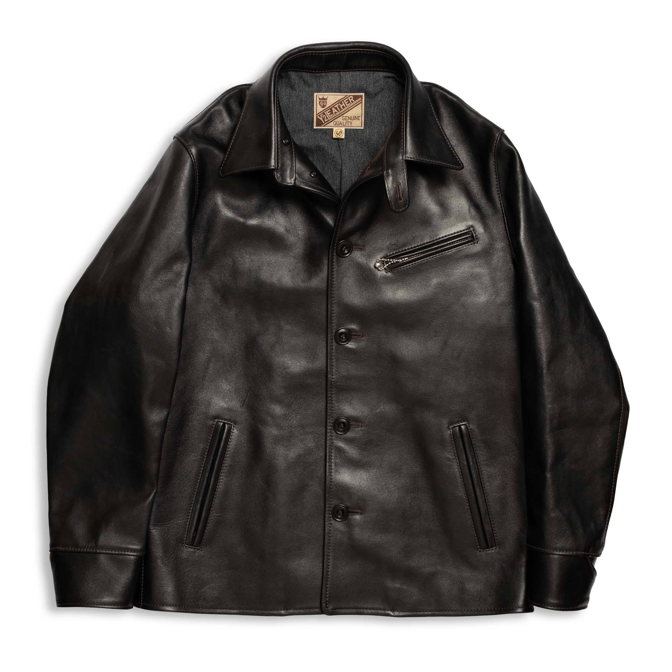 Y'2 Leather EC-77 Eco Horse Car Coat Black