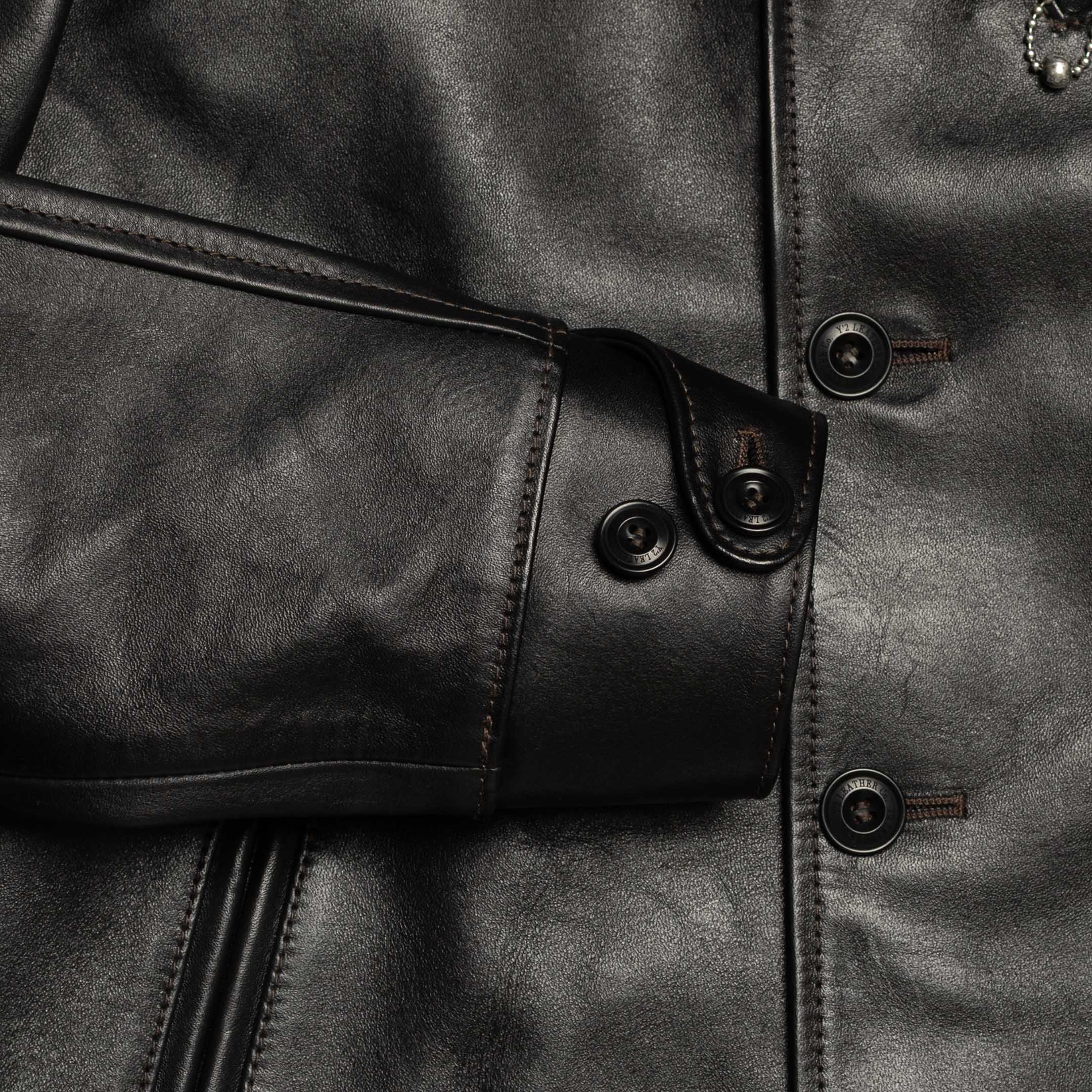 Y'2 Leather EC-77 Eco Horse Car Coat Black - Image 7