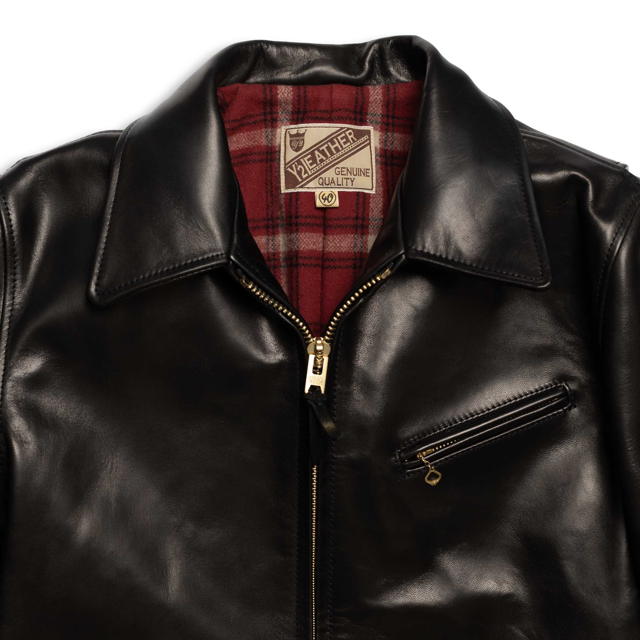Y'2 Leather HVR-42 Horse Single Riders Jacket Black - Image 2