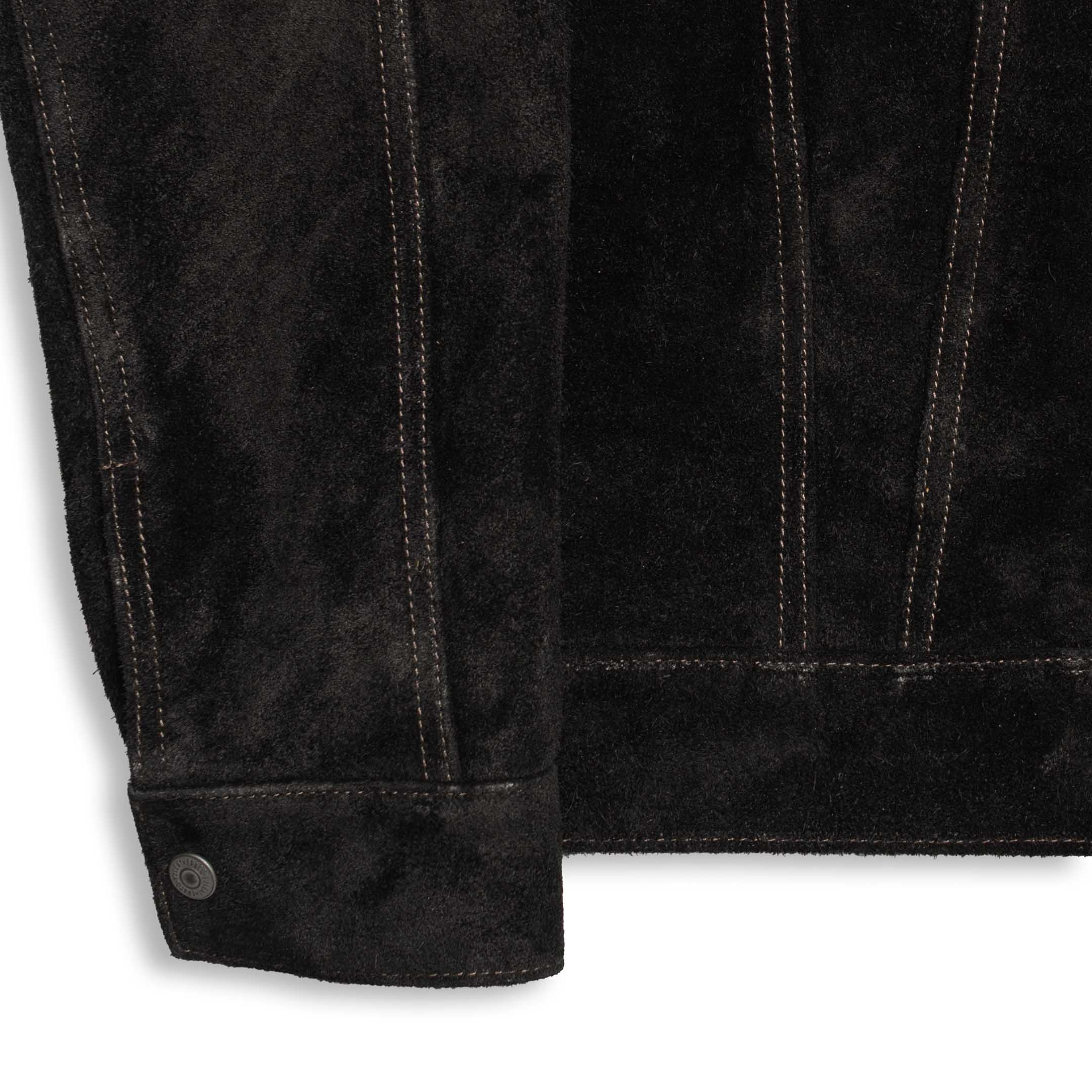Y'2 Leather TB-139 3rd Type Jean Jacket Black - Image 3