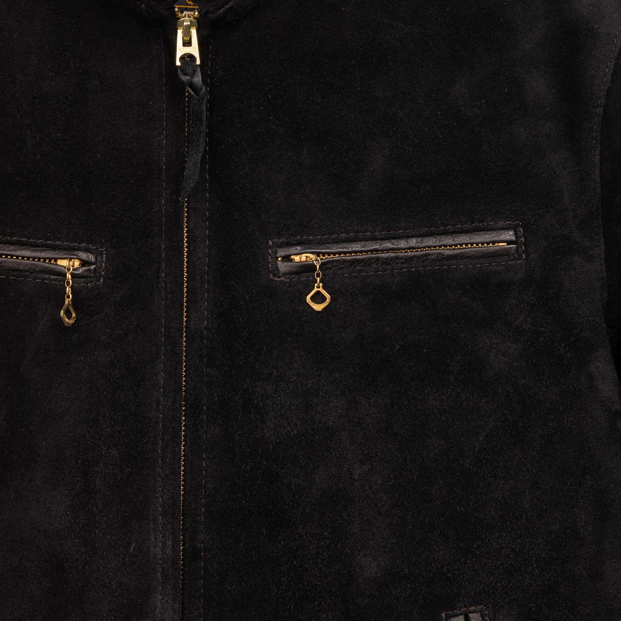 Y'2 Leather TR-64 Single Riders Jacket Steer Roughout Black - Image 3