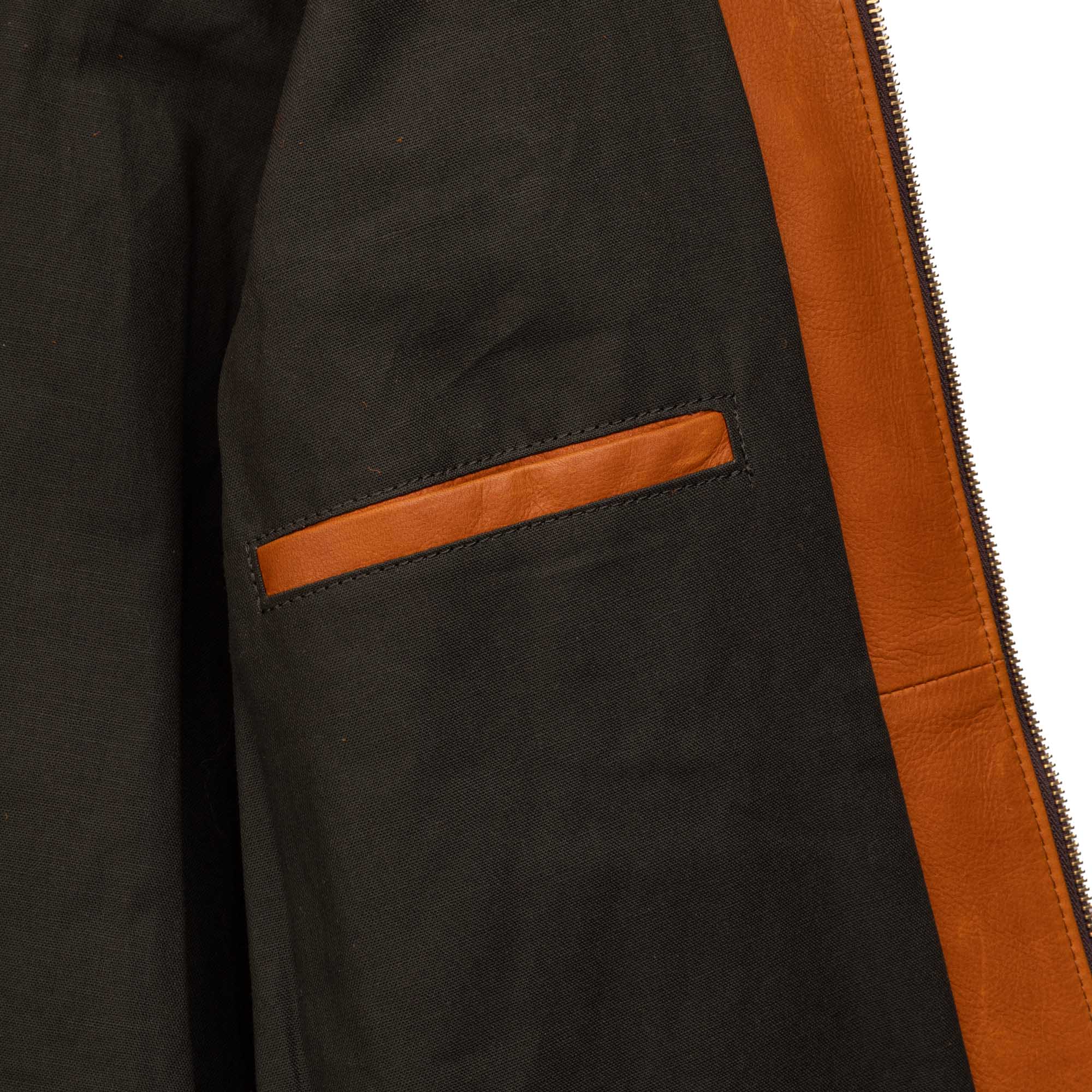 Y'2 Leather TR-64 Single Riders Jacket Steer Roughout Camel - Image 6