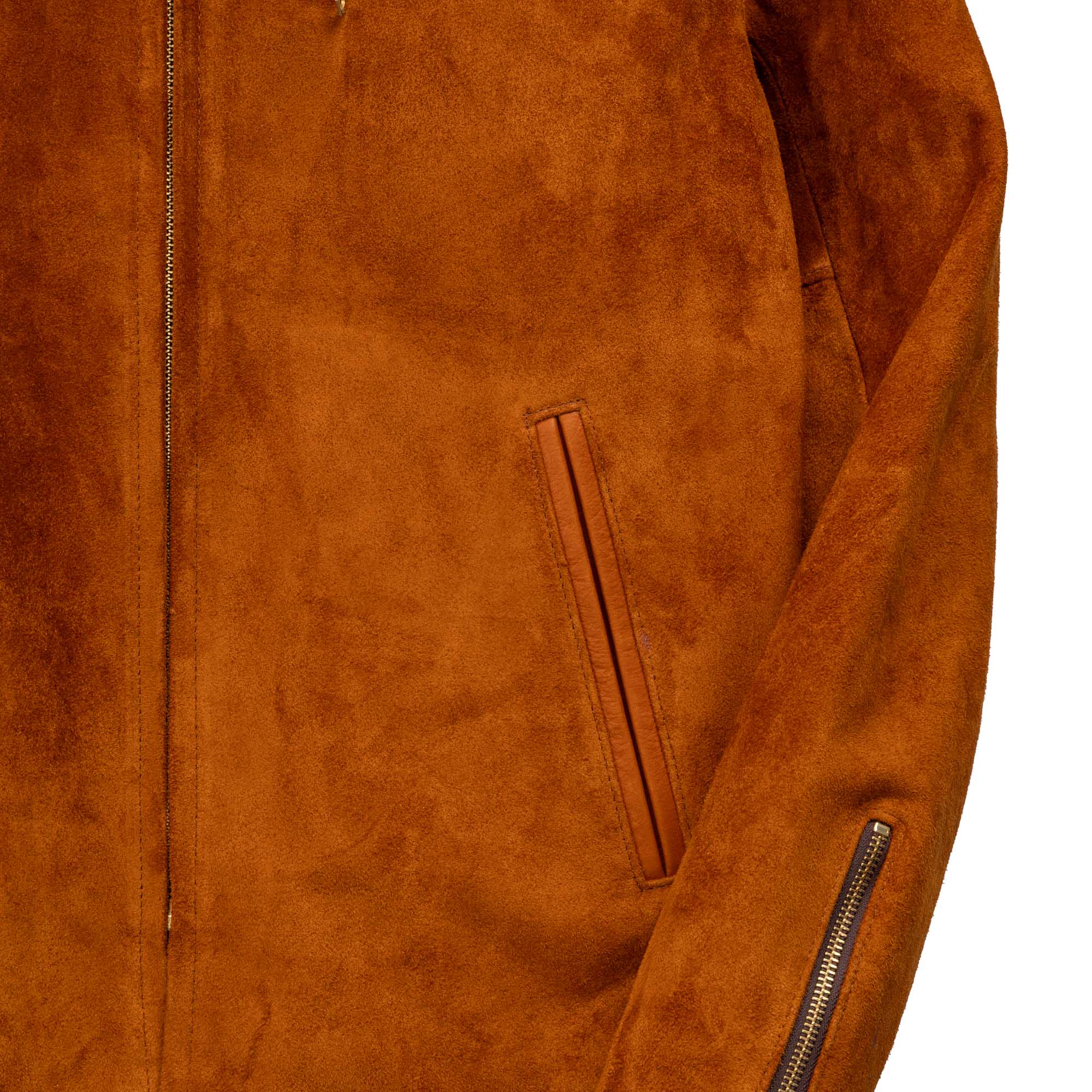 Y'2 Leather TR-65 Steer Roughout Single Riders Jacket Camel - Image 5