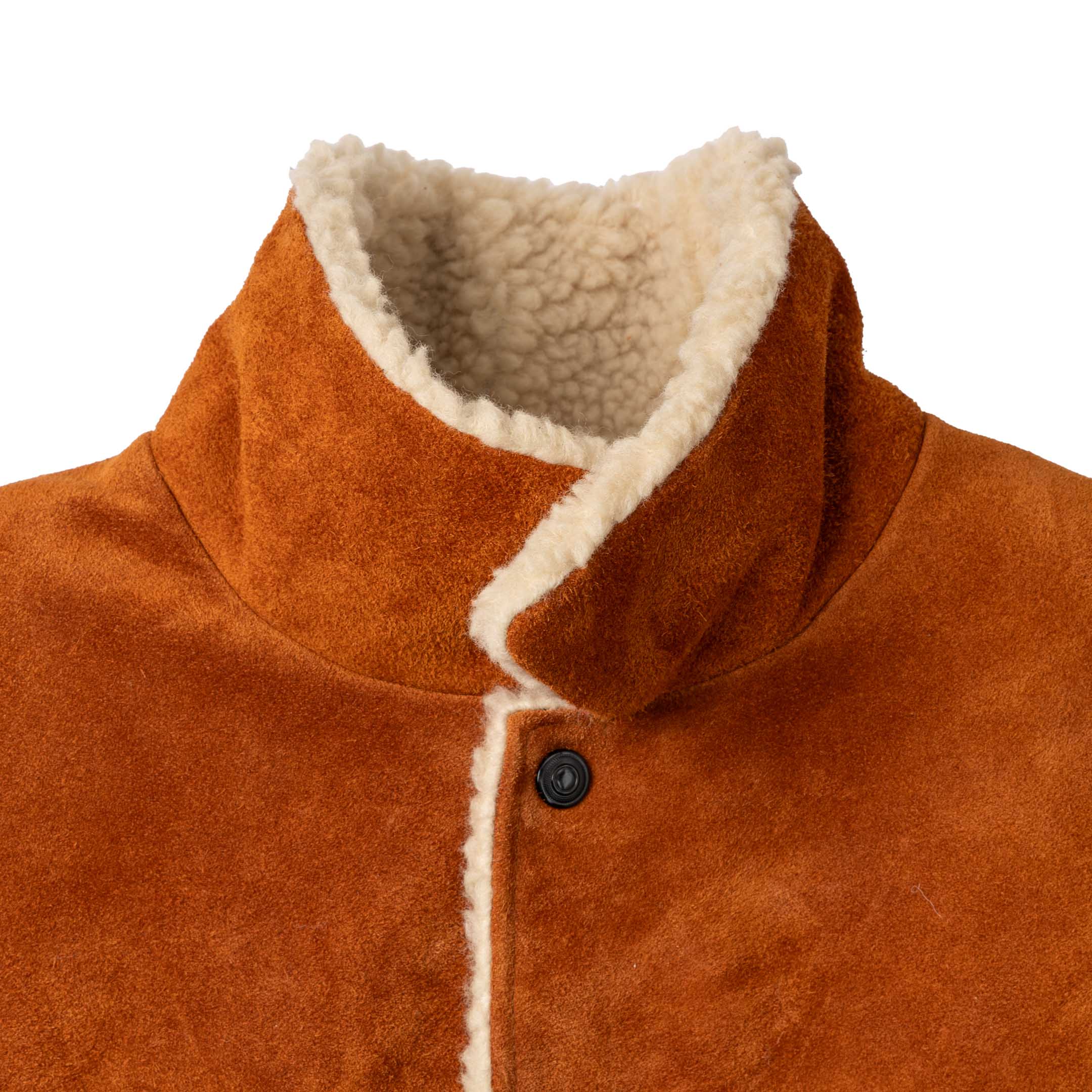 Y'2 Leather WJ-02 Steer Roughout Ranch Coat Camel - Image 6