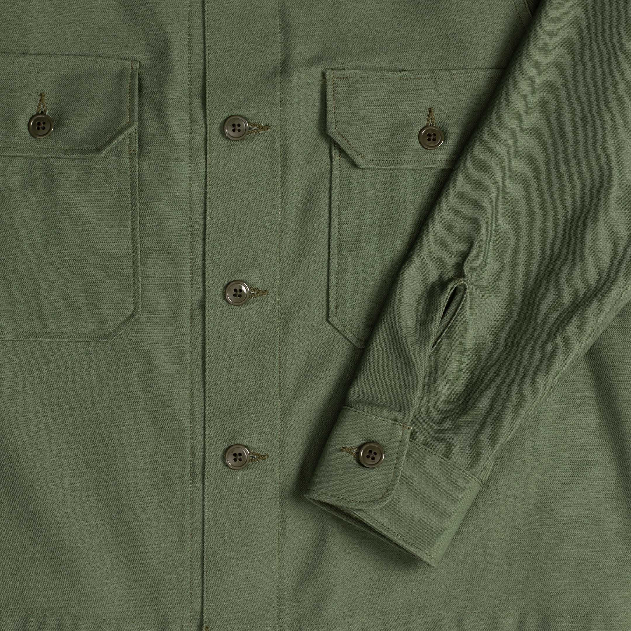 Yankshire 1952 Field Shirt Vintage Sateen Olive - Image 3