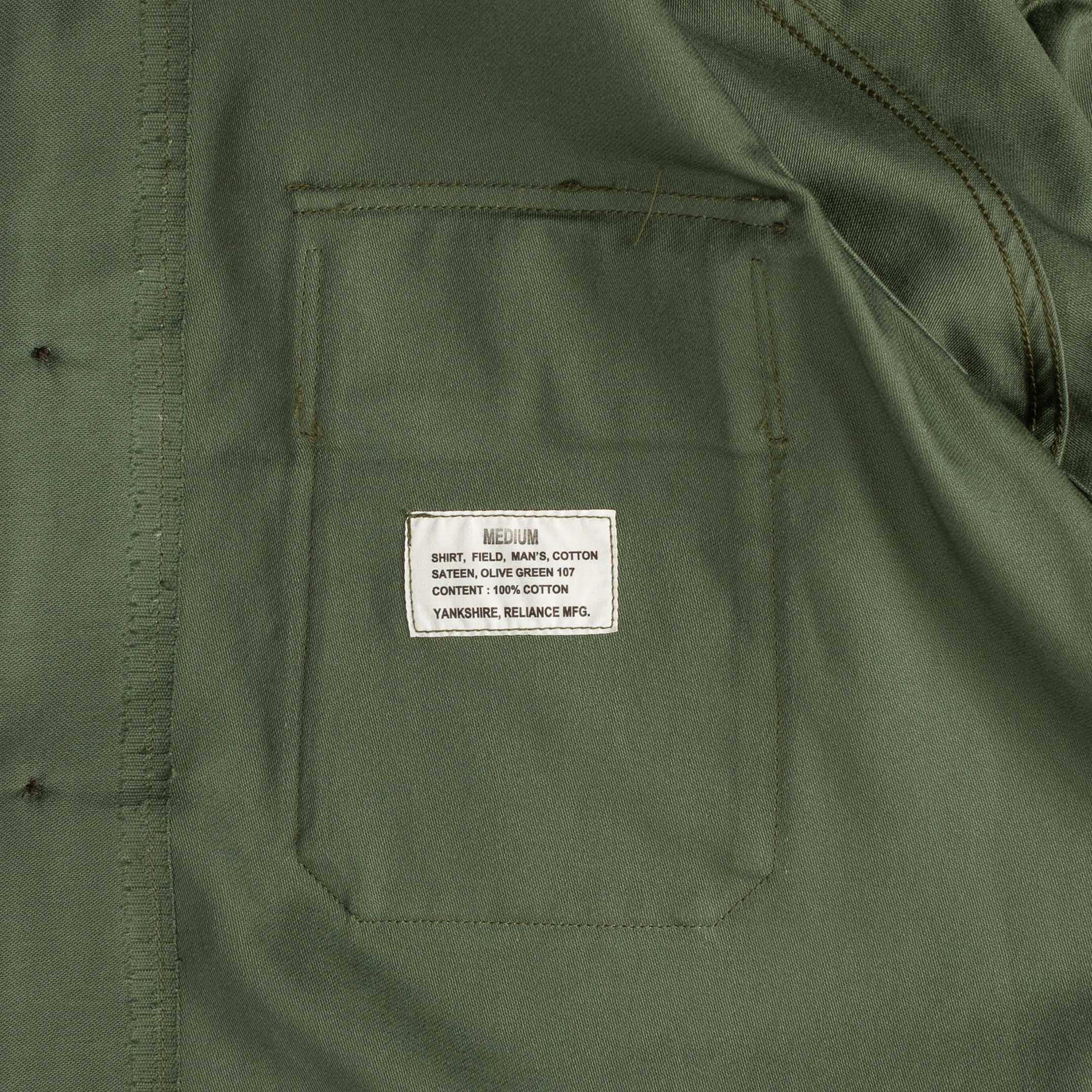 Yankshire 1952 Field Shirt Vintage Sateen Olive - Image 4