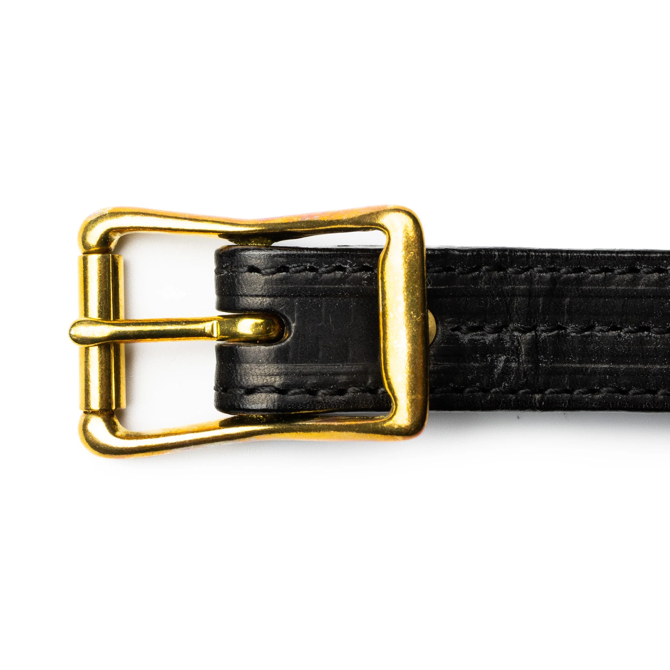 Yuketen 1" Triple Stitch Belt Black w/Black Stitch - Image 3