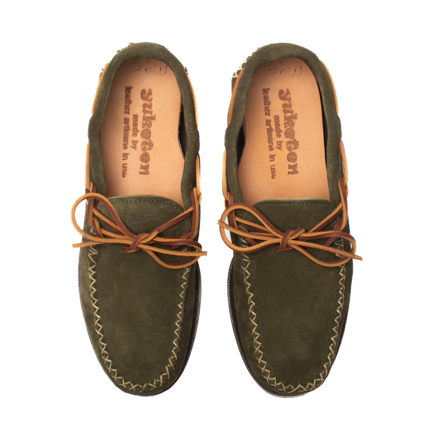 Yuketen Canoe Moc w/ Camp Sole FO Olive - Image 4