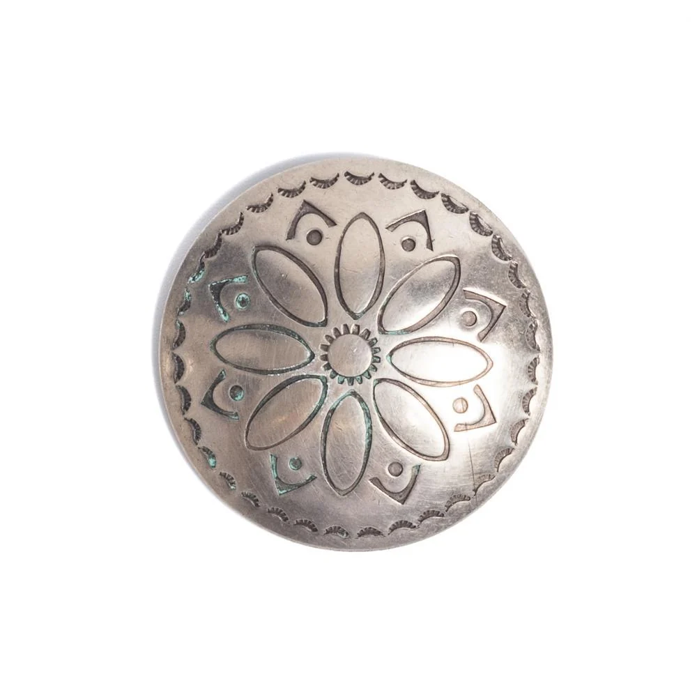 Yuketen Nickel Silver Concho Pin 6 (1.5")