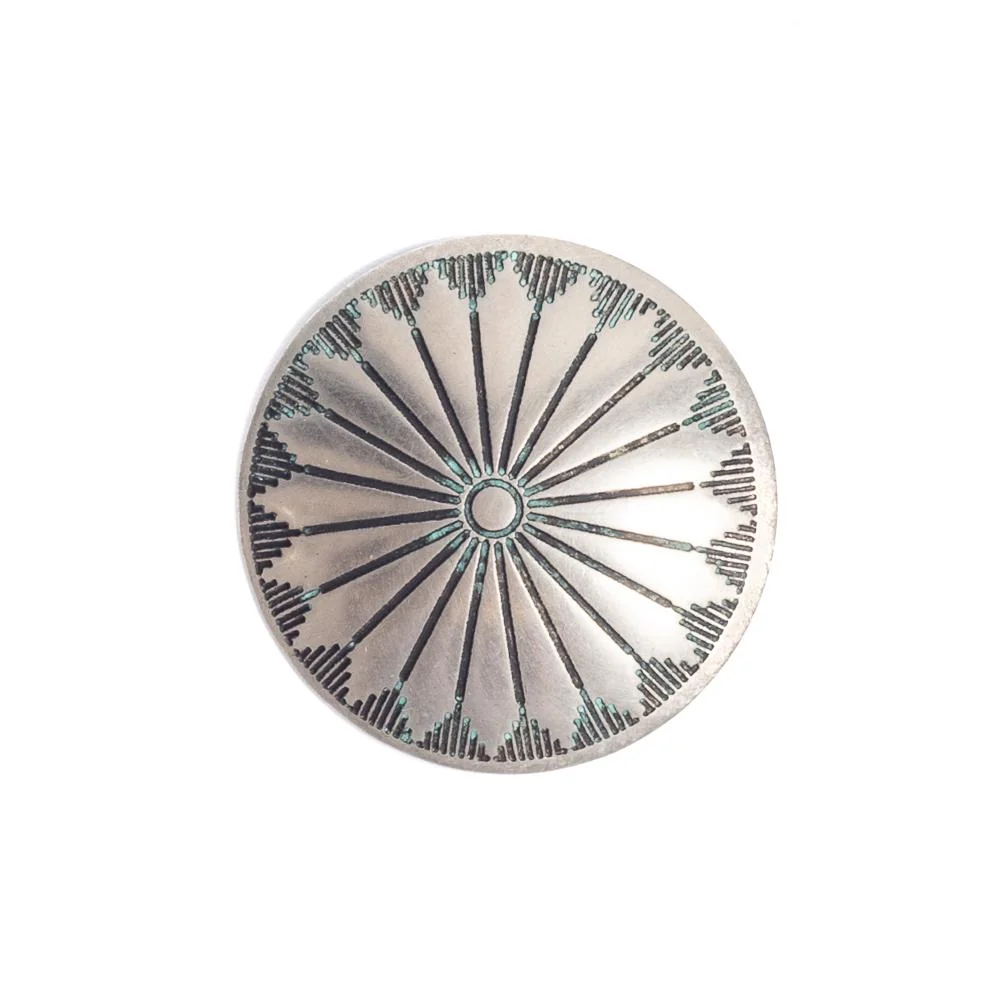 Yuketen Nickel Silver Concho Pin 1 (1.5")