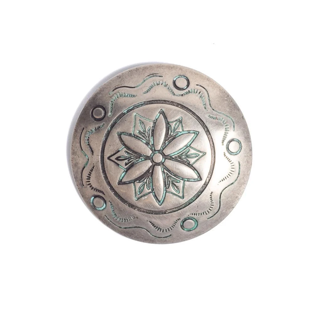 Yuketen Nickel Silver Concho Pin 3 (1.5")