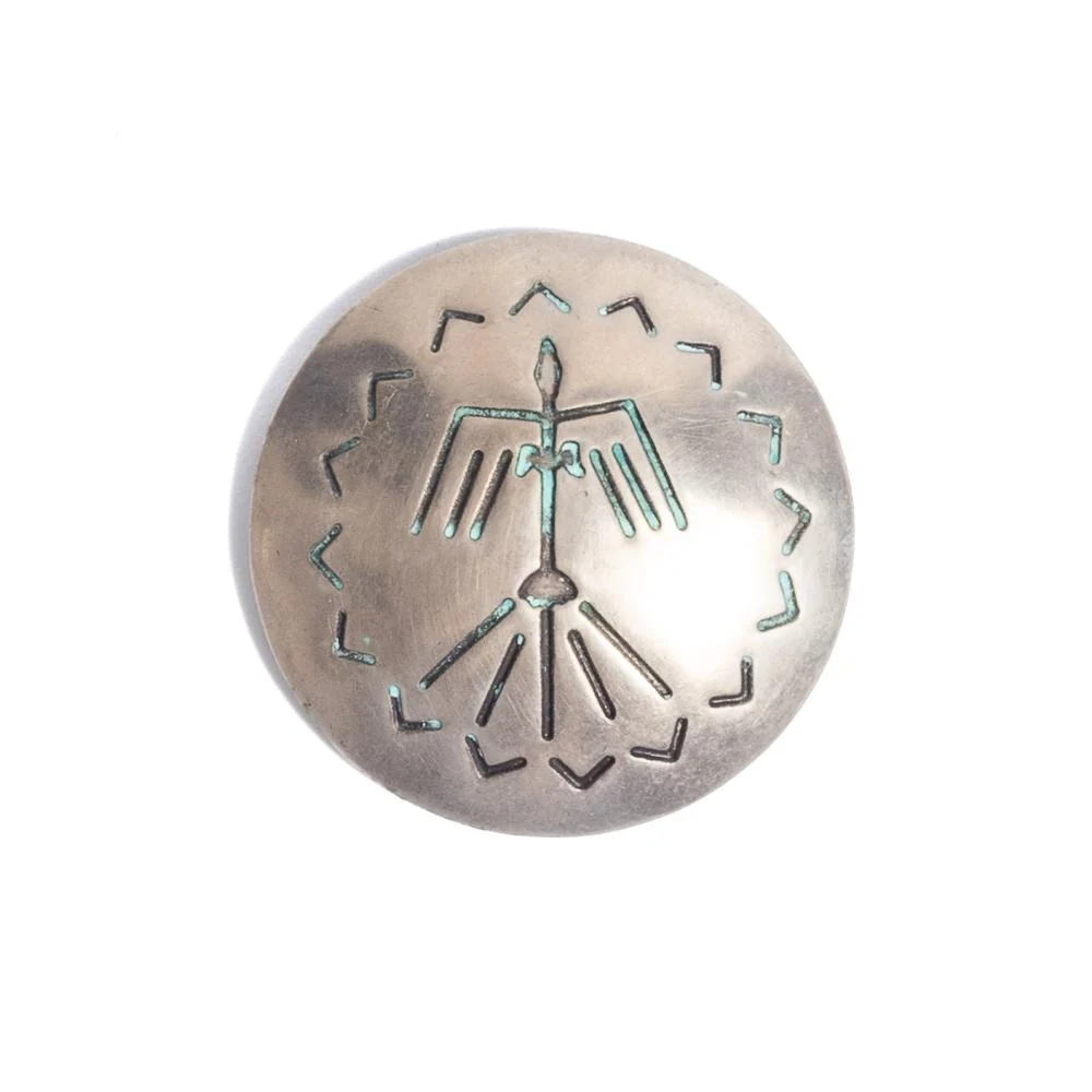 Yuketen Nickel Silver Concho Pin 4(1.5")